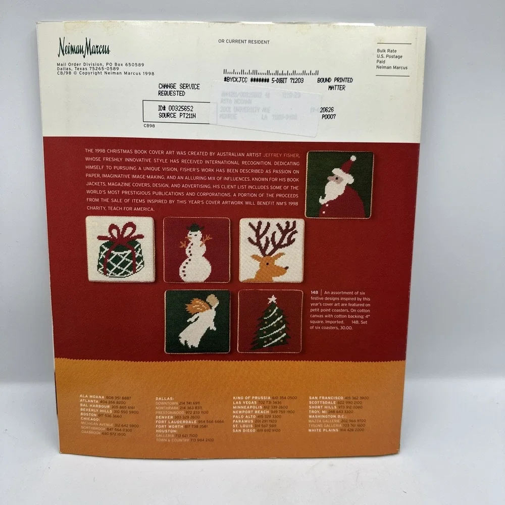 Neiman Marcus‎ Christmas Book Luxury 1998 Gifts Presents Fashion Catalog